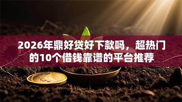 2026年鼎好贷好下款吗，超热门的10个借钱靠谱的平台推荐