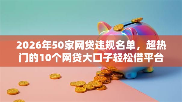 2026年50家网贷违规名单，超热门的10个网贷大口子轻松借平台推荐