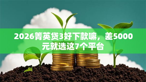 2026箐英贷3好下款嘛，差5000元就选这7个平台