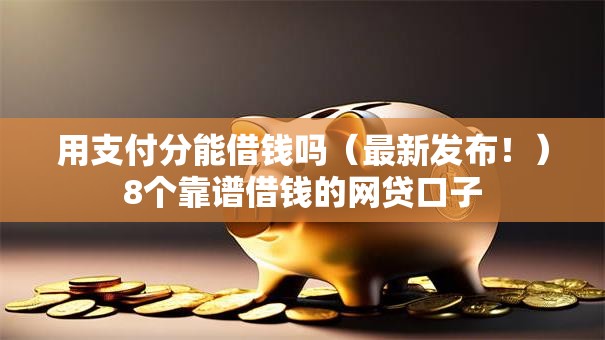 用支付分能借钱吗（最新发布！）8个靠谱借钱的网贷口子