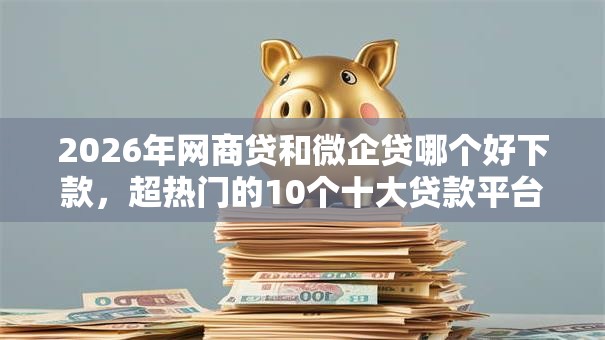 2026年网商贷和微企贷哪个好下款，超热门的10个十大贷款平台推荐