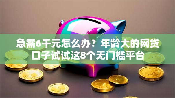 急需6千元怎么办？年龄大的网贷口子试试这8个无门槛平台