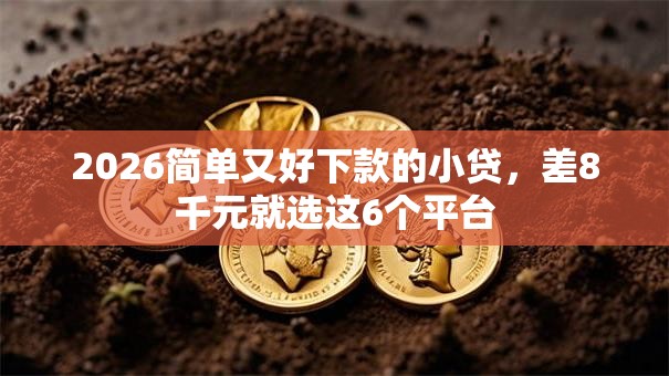 2026简单又好下款的小贷，差8千元就选这6个平台