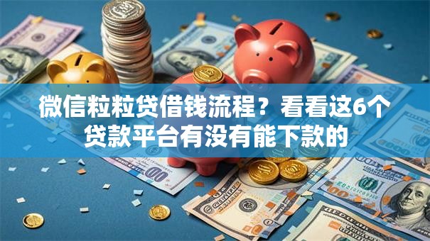 微信粒粒贷借钱流程？看看这6个贷款平台有没有能下款的