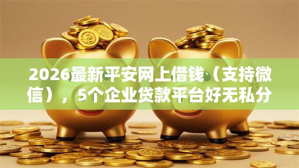 2026最新平安网上借钱（支持微信），5个企业贷款平台好无私分享