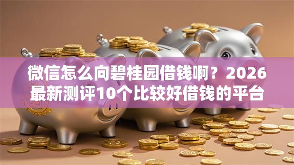 微信怎么向碧桂园借钱啊？2026最新测评10个比较好借钱的平台