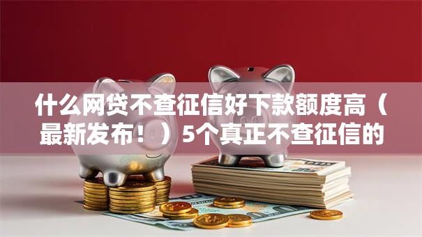 什么网贷不查征信好下款额度高（最新发布！）5个真正不查征信的贷款口子