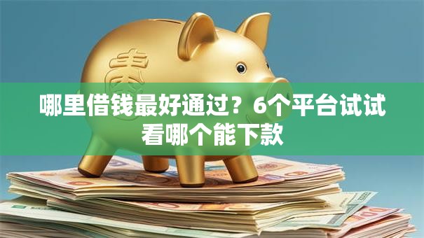 哪里借钱最好通过？6个平台试试看哪个能下款