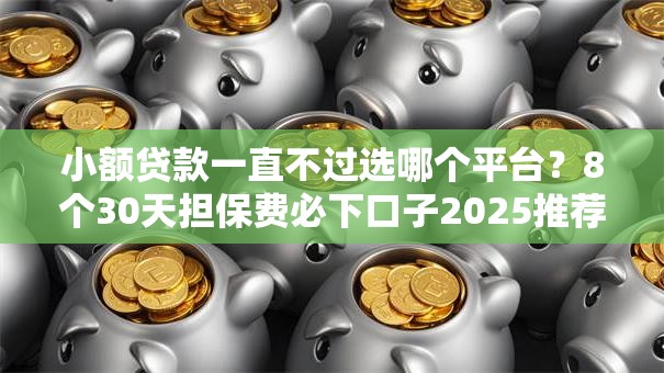 小额贷款一直不过选哪个平台？8个30天担保费必下口子2025推荐