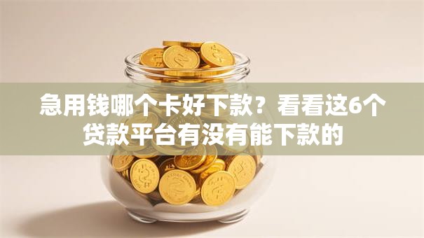 急用钱哪个卡好下款?看看这6个贷款平台有没有能下款的 急用钱哪个卡好下款?看看这6个贷款平台有没有能下款的