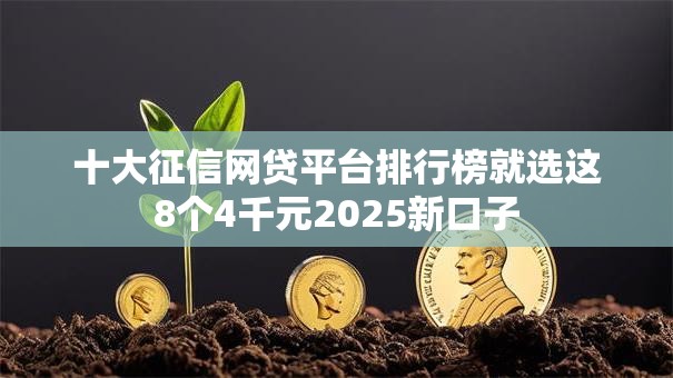 十大征信网贷平台排行榜就选这8个4千元2025新口子