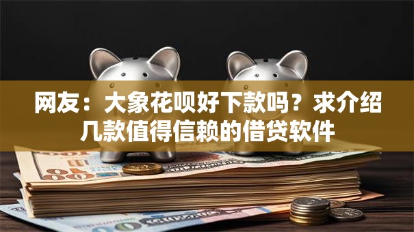 网友：大象花呗好下款吗？求介绍几款值得信赖的借贷软件