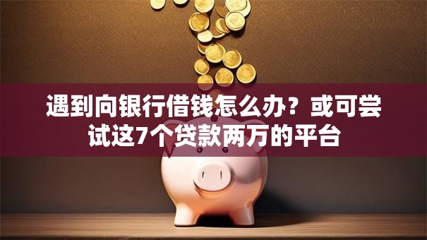 遇到向银行借钱怎么办？或可尝试这7个贷款两万的平台