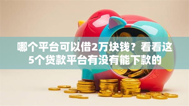 哪个平台可以借2万块钱？看看这5个贷款平台有没有能下款的