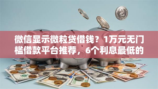 微信显示微粒贷借钱？1万元无门槛借款平台推荐，6个利息最低的贷款平台盘点
