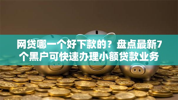 网贷哪一个好下款的？盘点最新7个黑户可快速办理小额贷款业务的平台