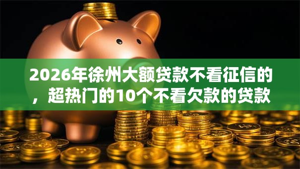 2026年徐州大额贷款不看征信的，超热门的10个不看欠款的贷款软件推荐