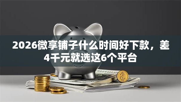 2026微享铺子什么时间好下款，差4千元就选这6个平台