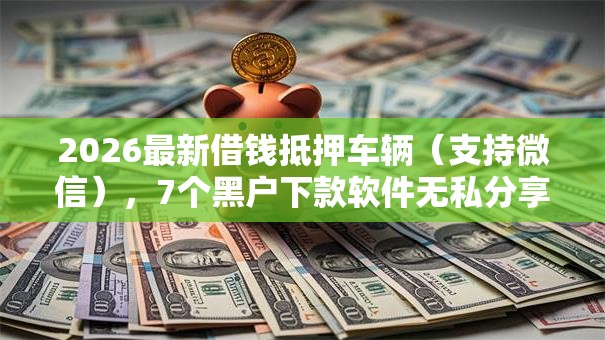 2026最新借钱抵押车辆（支持微信），7个黑户下款软件无私分享