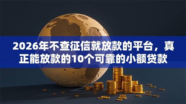 2026年不查征信就放款的平台，真正能放款的10个可靠的小额贷款平台推荐