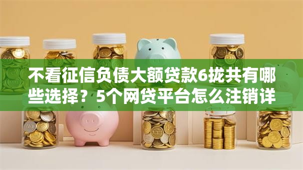 不看征信负债大额贷款6拢共有哪些选择?5个网贷平台怎么注销详解 不看征信负债大额贷款6拢共有哪些选择?5个网贷平台怎么注销详解