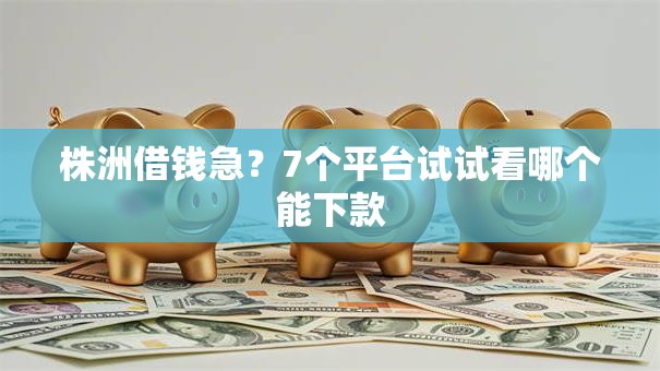 株洲借钱急？7个平台试试看哪个能下款