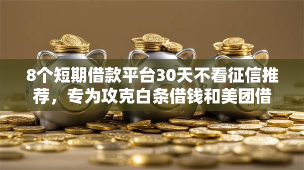 8个短期借款平台30天不看征信推荐，专为攻克白条借钱和美团借钱难题