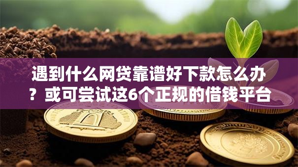 遇到什么网贷靠谱好下款怎么办？或可尝试这6个正规的借钱平台