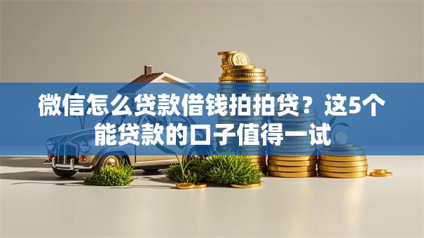 微信怎么贷款借钱拍拍贷？这5个能贷款的口子值得一试