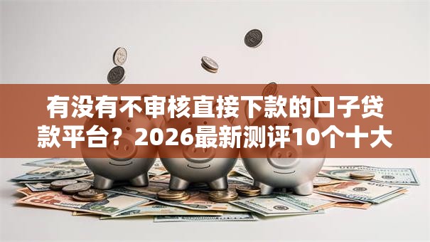 有没有不审核直接下款的口子贷款平台？2026最新测评10个十大正规网贷平台