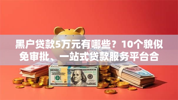 黑户贷款5万元有哪些？10个貌似免审批、一站式贷款服务平台合集