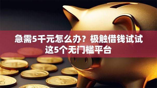 急需5千元怎么办？极触借钱试试这5个无门槛平台