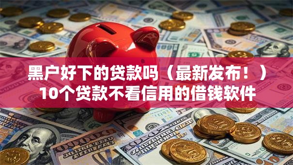 黑户好下的贷款吗（最新发布！）10个贷款不看信用的借钱软件
