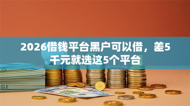 2026借钱平台黑户可以借，差5千元就选这5个平台