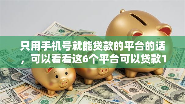 只用手机号就能贷款的平台的话，可以看看这6个平台可以贷款10万