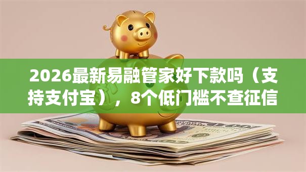 2026最新易融管家好下款吗（支持支付宝），8个低门槛不查征信的app无私分享