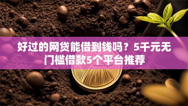好过的网贷能借到钱吗？5千元无门槛借款5个平台推荐