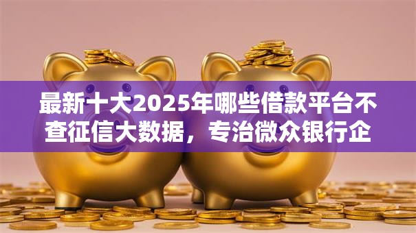 最新十大2025年哪些借款平台不查征信大数据，专治微众银行企业版好下款吗