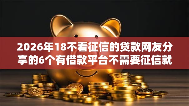 2026年18不看征信的贷款网友分享的6个有借款平台不需要征信就能借钱的我觉得不错！
