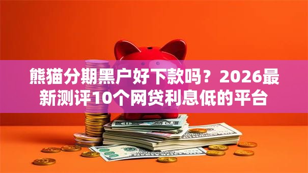 熊猫分期黑户好下款吗？2026最新测评10个网贷利息低的平台
