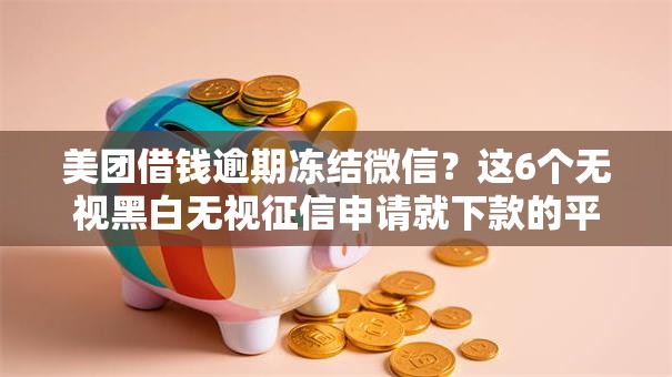 美团借钱逾期冻结微信？这6个无视黑白无视征信申请就下款的平台值得一试