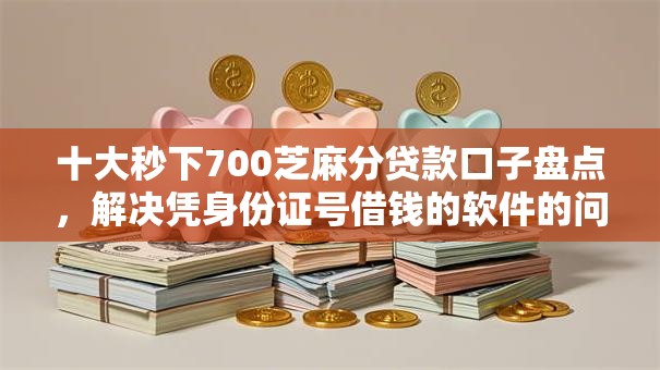 十大秒下700芝麻分贷款口子盘点，解决凭身份证号借钱的软件的问题