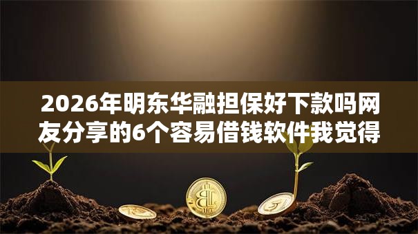 2026年明东华融担保好下款吗网友分享的6个容易借钱软件我觉得不错！