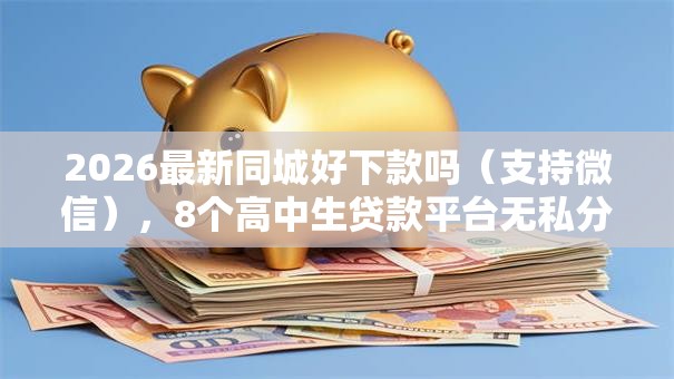 2026最新同城好下款吗（支持微信），8个高中生贷款平台无私分享