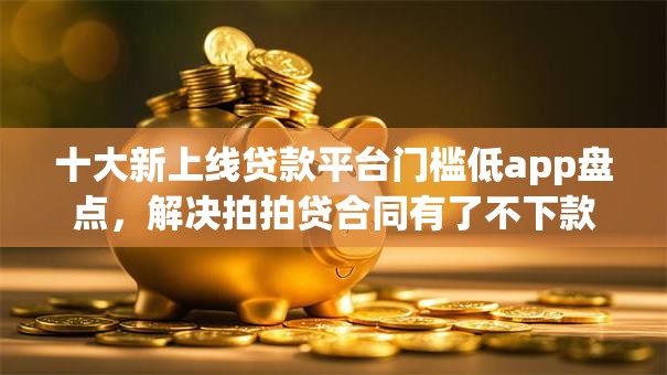 十大新上线贷款平台门槛低app盘点，解决拍拍贷合同有了不下款的问题