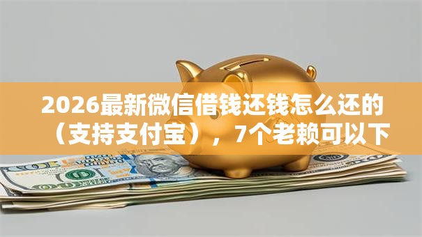 2026最新微信借钱还钱怎么还的（支持支付宝），7个老赖可以下款的口子无私分享
