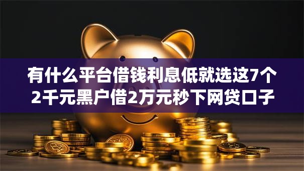 有什么平台借钱利息低就选这7个2千元黑户借2万元秒下网贷口子app