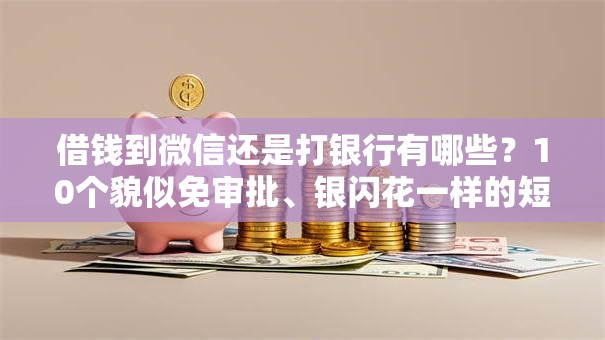 借钱到微信还是打银行有哪些？10个貌似免审批、银闪花一样的短期平台合集