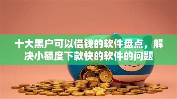 十大黑户可以借钱的软件盘点，解决小额度下款快的软件的问题