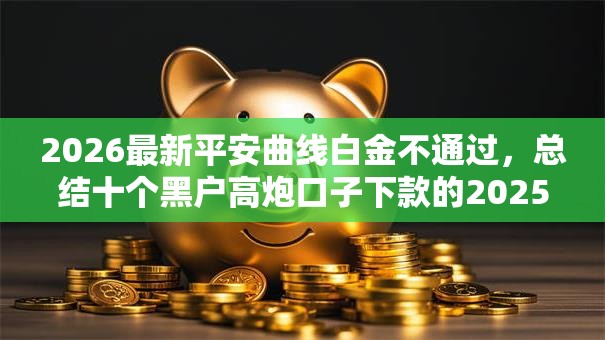 2026最新平安曲线白金不通过,总结十个黑户高炮口子下款的2025! 2026最新平安曲线白金不通过,总结十个黑户高炮口子下款的2025!